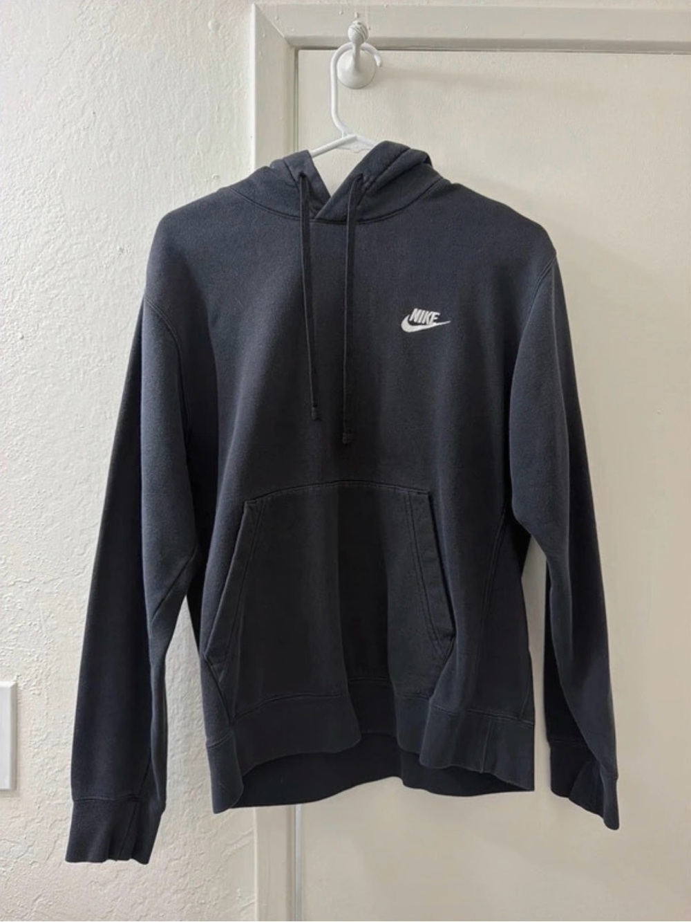 Nike Black Hoodie with White Swoosh